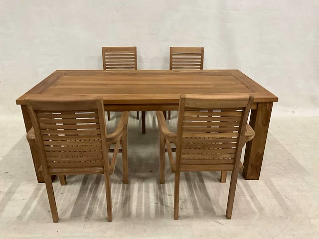 Tuinset 200 cm tafel met 4 stoelen - afbeelding 1 van  6