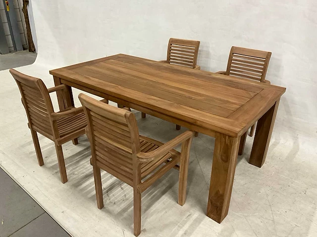 Tuinset 200 cm tafel met 4 stoelen - afbeelding 3 van  6