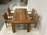 Tuinset 200 cm tafel met 4 stoelen - afbeelding 4 van  6