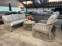 Tuinset 4-delig: 1 bank, 2 stoelen, 1 tafel - afbeelding 4 van  11