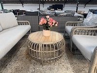 Tuinset 4-delig: 1 bank, 2 stoelen, 1 tafel - afbeelding 9 van  11