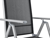 Tuinset / eetset milano 9-delig zilver/grijs - afbeelding 3 van  13