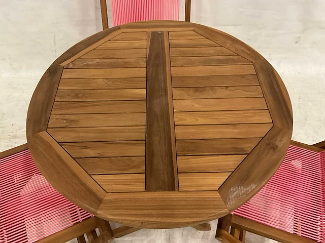 Tuinset met 3 klapstoelen - afbeelding 3 van  4