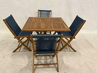 Tuinset met 4 klapstoelen - afbeelding 1 van  4