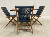 Tuinset met 4 klapstoelen - afbeelding 2 van  4