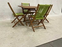 Tuinset met 4 klapstoelen - afbeelding 2 van  5
