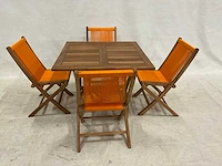 Tuinset met 4 klapstoelen - afbeelding 1 van  5