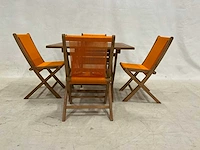 Tuinset met 4 klapstoelen - afbeelding 2 van  5