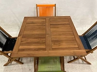 Tuinset met 4 klapstoelen - afbeelding 3 van  4