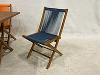 Tuinset met 4 klapstoelen - afbeelding 4 van  4