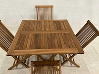 Tuinset met 4 klapstoelen - afbeelding 3 van  5