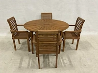 Tuinset met ronde tuintafel 130 cm