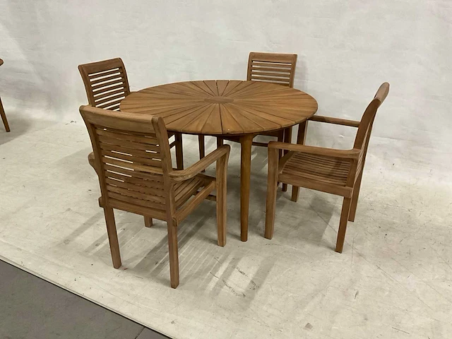 Tuinset met ronde tuintafel 130 cm - afbeelding 2 van  5