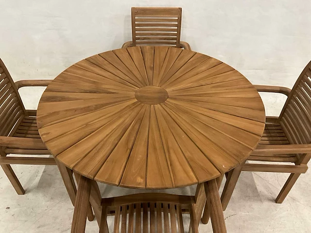 Tuinset met ronde tuintafel 130 cm - afbeelding 3 van  5