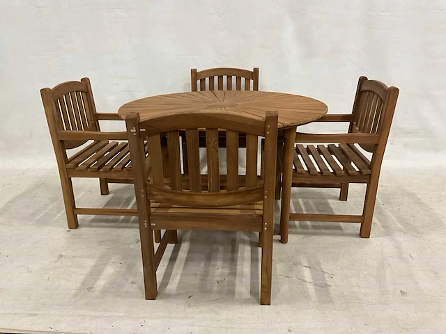 Tuinset met ronde tuintafel 130 cm - afbeelding 1 van  5