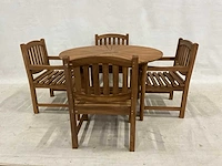 Tuinset met ronde tuintafel 130 cm