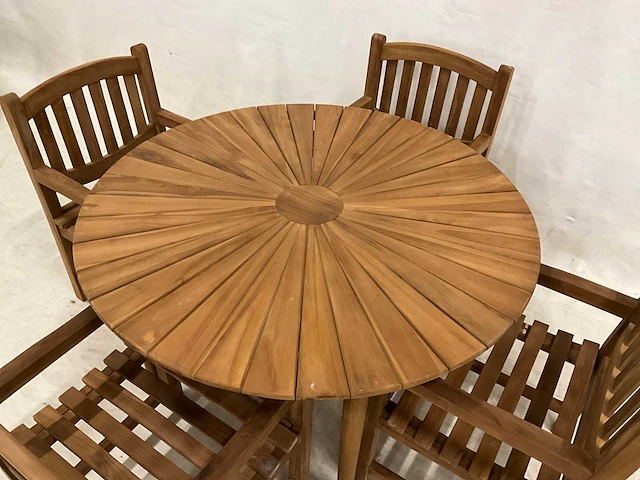 Tuinset met ronde tuintafel 130 cm - afbeelding 3 van  5