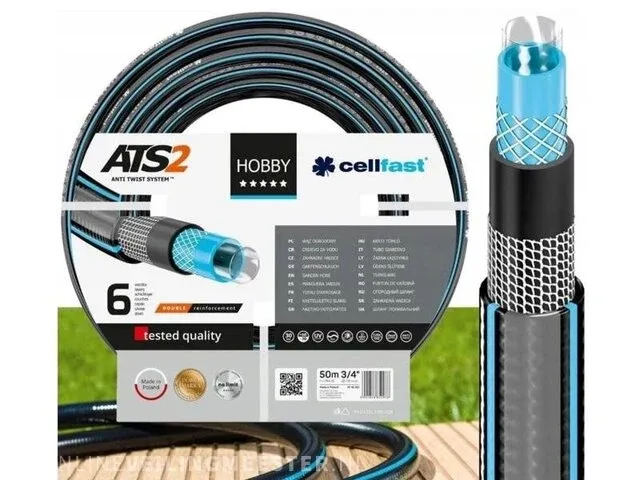 Tuinslang cellfast, hobby ats 2-6, zwart/groen - afbeelding 1 van  3