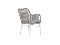 Tuinstoel home esprit wit grijs aluminium synthetische rotan 57 x 63 x 84 cm - afbeelding 1 van  2