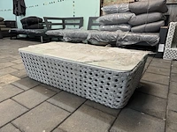Tuintafel, bijzettafel met glasplaat 129x70x36 cm - afbeelding 4 van  4