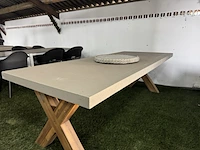 Tuintafel met acaciahouten poten 250x100,5x78 cm buiten. - afbeelding 3 van  8
