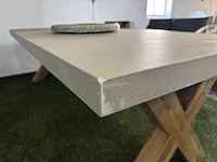 Tuintafel met acaciahouten poten 250x100,5x78 cm buiten. - afbeelding 6 van  8