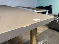 Tuintafel met acaciahouten poten 250x100,5x78 cm buiten. - afbeelding 5 van  7