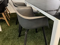 Tuintafel met glasplaat 160x100x73 cm met 4x tuinstoel - afbeelding 6 van  8