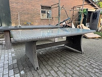 Tuintafel met glasplaat 228x108x74 cm - afbeelding 2 van  7