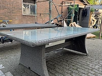 Tuintafel met glasplaat 228x108x74 cm - afbeelding 3 van  7