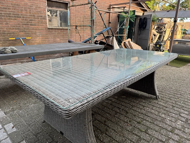 Tuintafel met glasplaat 228x108x74 cm - afbeelding 4 van  7