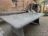 Tuintafel met glasplaat 228x108x74 cm - afbeelding 4 van  7