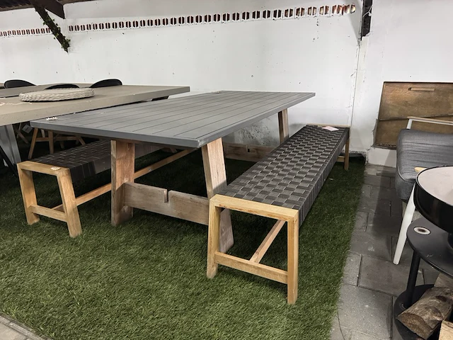 Tuintafel met twee applebee tuinbanken - afbeelding 1 van  10