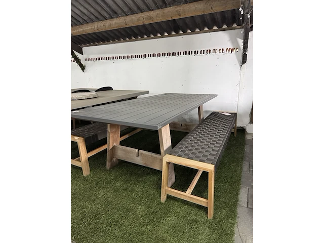 Tuintafel met twee applebee tuinbanken - afbeelding 4 van  10