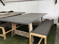 Tuintafel met twee applebee tuinbanken - afbeelding 4 van  10