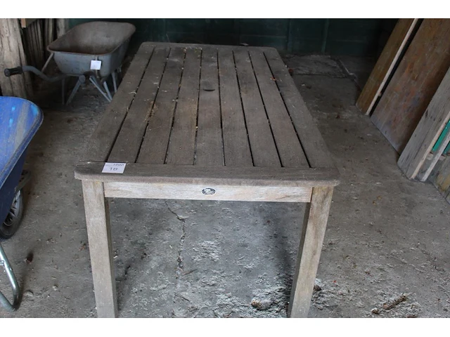 Tuintafel van hout. afmeting 182 x 90 x 70cm. - afbeelding 1 van  2