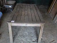 Tuintafel van hout. afmeting 182 x 90 x 70cm. - afbeelding 1 van  2