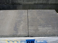 Tuintegels van beton - kleur bruin genuanceerd - 40x80x4,4cm - 8,6m²