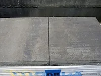 Tuintegels van beton - kleur bruin genuanceerd - 60x60x4,4cm - 8,6m²