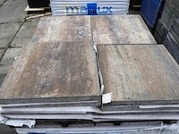 Tuintegels van beton - kleur genuanceerd - 60x60x4,4cm - 18m² - afbeelding 1 van  1