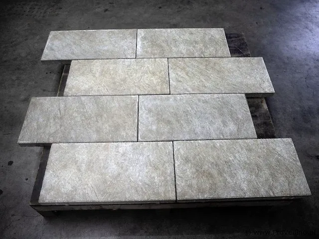 Tuintegels van beton - kleur genuanceerd gevlamd - 30x60x4cm 15m² - afbeelding 3 van  3