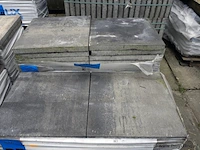 Tuintegels van beton - kleur grijszwart - 60x60x4,4cm - 18m²