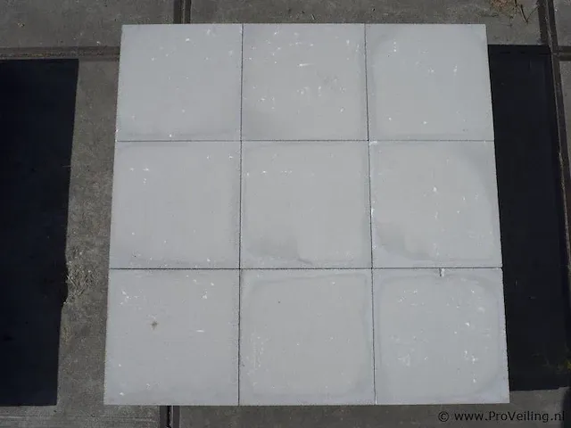 Tuintegels van beton - kleur lichtgrijs - 60x60x4,4cm - 22m² - afbeelding 1 van  10