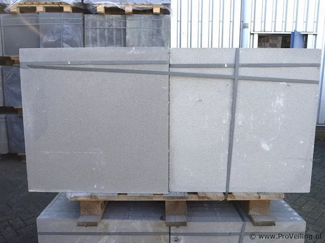 Tuintegels van beton - kleur lichtgrijs - 60x60x4,4cm - 22m² - afbeelding 10 van  10