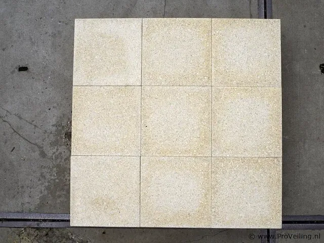 Tuintegels van beton - kleur zandkleur - 40x40x4cm - 9,6m² - afbeelding 1 van  2