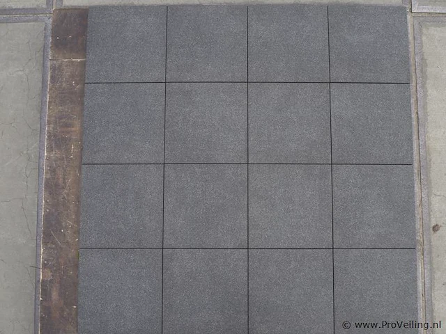 Tuintegels van keramiek - kleur basalt look - 40x40x2cm - 23m² - afbeelding 3 van  6