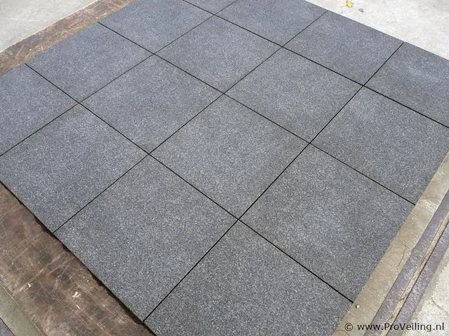 Tuintegels van keramiek - kleur basalt look - 40x40x2cm - 23m² - afbeelding 4 van  6