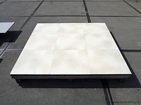 Tuintegels van keramiek - kleur stone cream - 60x60x1,8cm - 43,2m² - afbeelding 2 van  3