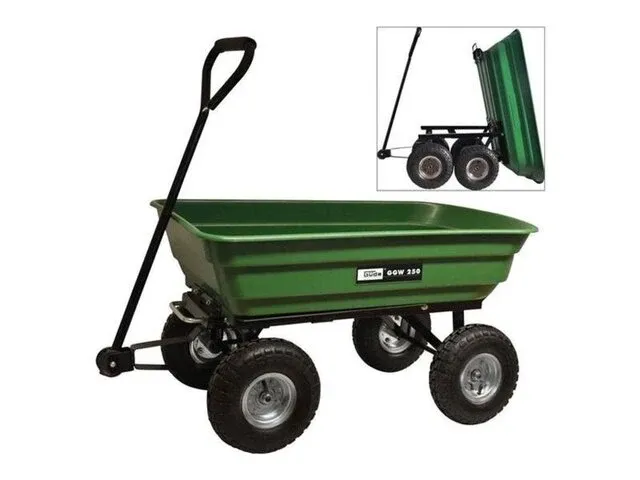 Tuinwagen met trekstang gude, ggw 250, groen/zwart - afbeelding 1 van  4