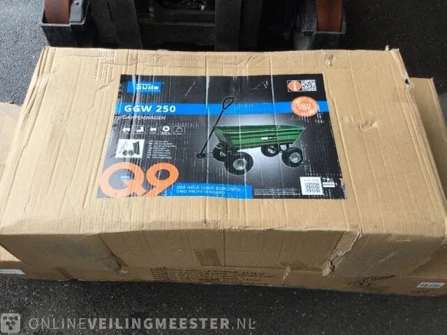 Tuinwagen met trekstang gude, ggw 250, groen/zwart - afbeelding 2 van  4